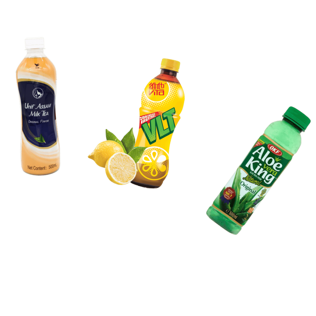 3 OAKA drinks bottles in different colours