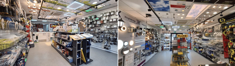 the inside of a Capital Electrical Wholesaler store