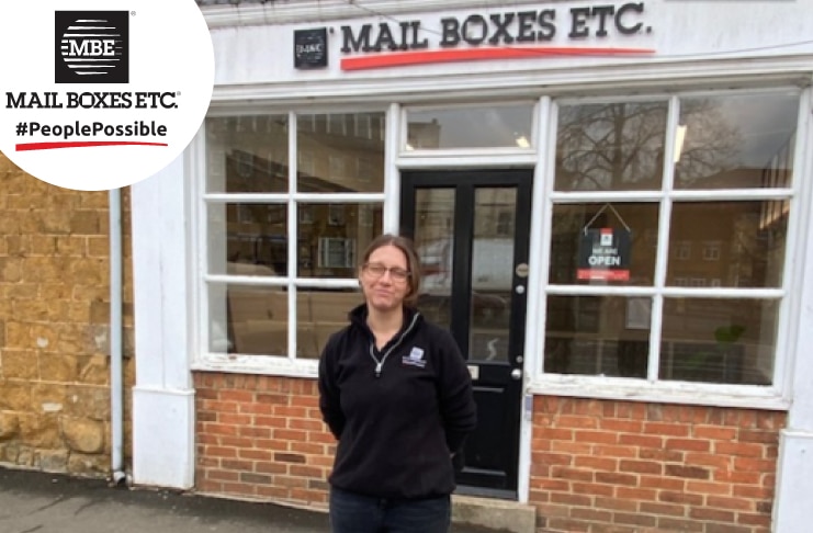 MBE franchisee Nadia outside her store