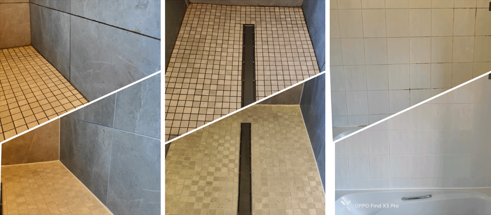 grout recoloring before and after